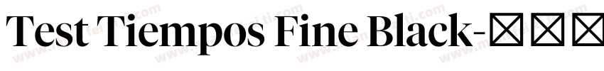 Test Tiempos Fine Black字体转换